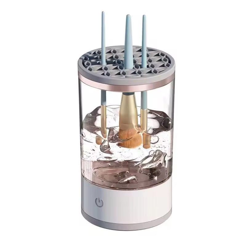 Portable automatic makeup brush cleaner machine