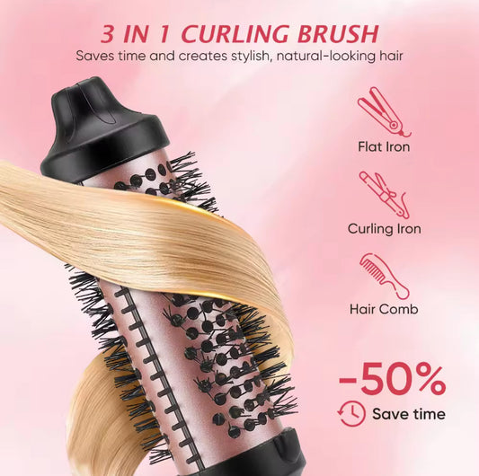 Professional Electric Hair Brush with LED Display & PTC Heater